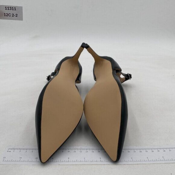 FYS Black Cross Strap Stiletto High Heel Ankle Strap Pumps Pointed Toe Shoes - Picture 7 of 8